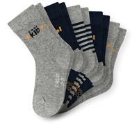 Kurzsocken SCHIESSER "Socken Legwear Kids 5er Pack", Mädchen, Gr. 27-30, grau, Obermaterial: 75% Baumwolle CO. 24% Polyamid PA. 1% Elasthan EL., Socken (45859846-27) grau