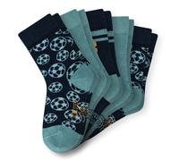 Schiesser Jungen Socken Legwear Kids – 5er Pack, Muster, Baumwolmischung Türkis 31-34