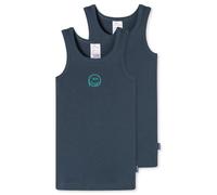 Schiesser Jungen Unterhemd Fine Rib Multi 2-Pack Trägertop weich Wäschetop