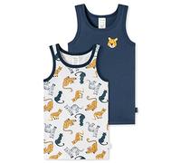Schiesser Jungen Unterhemden Tanktops 2 Pack Unterwäsche, Farbmix 2, 140
