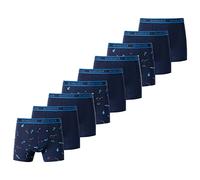 Schiesser - Kids Boys - 95/5 Organic Cotton - Shorts/Pants - 9er Pack (128 Blau Gemustert)