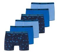 Schiesser - Kids Boys - 95/5 Shorts/Pants - 6er Spar-Pack (128 Blau Gemustert)