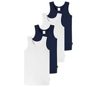 Schiesser - Kids Boys - 95/5 Unterhemd - 4er Spar-Pack (104 Blau/Weiß)