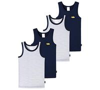 Schiesser - Kids Boys - Feinripp Unterhemd - 4er Spar-Pack (116 Blau/Weiß gestreift)