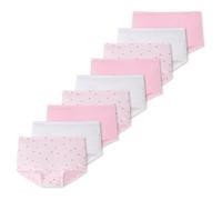 Schiesser - Kids Girls - 95/5 Organic Cotton Shorts - 9er Spar-Pack (104 Weiß/Rosa-911)