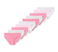 Schiesser - Kids Girls - 95/5 Organic Cotton Slips - 10er Spar-Pack (140 Weiß/Rosa-912)