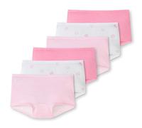 Schiesser - Kids Girls - 95/5 Shorts - 6er Spar-Pack (104 6 X Weiß/Rosa-912)