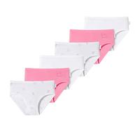Schiesser - Kids Girls - Feinripp Organic Cotton - Slips/Unterhosen - 6er Pack (140 Weiß Gemustert)