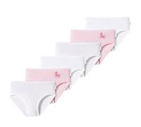 Schiesser - Kids Girls - Feinripp Organic Cotton - Slips/Unterhosen - 6er Pack (140 Weiß/Rosa)