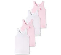 Schiesser - Kids Girls - Feinripp - Unterhemd - 4er Spar-Pack (128 Weiß/Hellrosa)