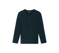 Schiesser Herren Langarmshirt Mix+Relax Knopfleiste Nachtblau Größe 50
