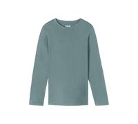 Schiesser Longsleeve mit geripptem Rundhalsausschnitt in Aqua, Größe 48