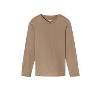 SCHIESSER - Langarmshirt V-Ausschnitt nougat - Gr. - 50