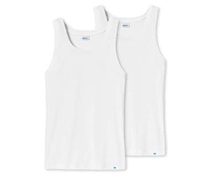 Schiesser - Long Life Cotton - Unterhemd - 145138-2er Spar-Pack (6 Weiß)