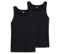Schiesser - Long Life Cotton - Unterhemd - 145138-2er Spar-Pack (8 Schwarz)