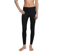 Schiesser Leggings Luxury Damen Feinripp 97% Baumwolle 3% Elasthan Schwarz Gr. 48