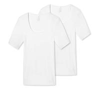 Schiesser - Luxury - Shirt Kurzarm - Rundhals - (2 X 42 Weiß)