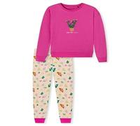 Schiesser Mädchen Schiesser Girls' Teens Long - Leopard Print, Hearts, Stars and Fun Prints Organic Cotton Pyjamaset, Rosa, 152 EU