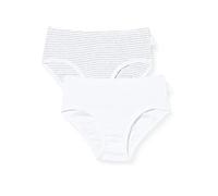Schiesser Mädchen 2 PACK Hüftslips höhere Passform Unterwäsche Feinripp - 100% Organic Bio Baumwolle - Größe 92 bis 140