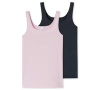 Schiesser Mädchen 2 PACK Unterhemd - 95/5 Baumwolle - Größe 92 bis 140