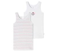 Schiesser Mädchen 2 Pack Unterhemd Unterwäsche Feinripp - 100% Organic Bio Baumwolle - Größe 92 bis 197