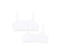 Schiesser Bustier Mädchen 2er-Pack 95/5 Bio-Baumwolle Weiß Größe 152