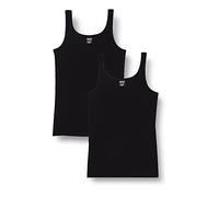 Schiesser Tops Schüler 173528-000 – 2er Pack Mädchen schwarz Größe 164