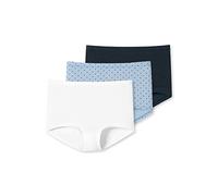 Schiesser Mädchen 3 PACK Unterwäsche Shorts weiches Bündchen - 95/5 Organic Bio Baumwolle - Größe 140 bis 176, Blau Weiß Bedruckt_178955, 140
