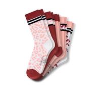 SCHIESSER Mädchen Socken, 5er Pack - "Legwear Teens", Muster, Baumwolmischung Rot/Rosa/Weiß 31-34