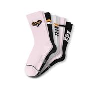 SCHIESSER Mädchen Socken, 5er Pack - "Legwear Teens", Muster, Baumwolmischung Rosa/Schwarz/Weiß 39-42
