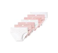 Slip SCHIESSER "Slip 7er Pack", Mädchen, Gr. 128, bunt (weiß, rosa), Obermaterial: 95% Baumwolle CO. 5% Elasthan EL., Unterhosen Slip (54514238-128) weiß, rosa