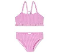 Bikini Set Seersucker Streifen Rüschen fuchsia - Aqua 104