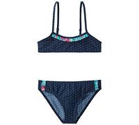 Schiesser Mädchen Bustier-Bikini Zweiteiler, Blau (Admiral 801), 176