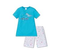 Schiesser Mädchen - Kids kurzer Schlafanzug Anzug Kurz - 161216, Größe Kinder:98, Farbe:türkis