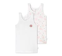 Schiesser Mädchen - Kids Unterhemd 0/0 ohne Arm 2er Pack Doppelpack - 176708