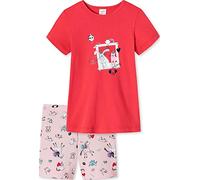 Schiesser Mädchen Kurzer Mädchen Schlafanzug Pyjamaset, Rot 500, 140 EU