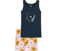 Schiesser Mädchen Kurzer Schlafanzug Pyjamaset, Anthrazit 203, 176