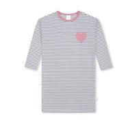 Nachthemd langarm Ringel Herz jeansblau - Kids Nightwear 140