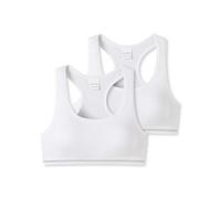Schiesser Mädchen Long Life Cotton 2Pack Bustiers Bustier, 2per Pack Weiß (Weiss 100), 176 (Herstellergröße: 176)