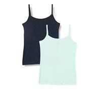Schiesser Mädchen Multipack 2PACK Spaghetti-Tops Unterhemd Tanktop, Mehrfarbig (908), 164