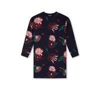 Nachthemd langarm Interlock Blumen nachtblau - Teens Nightwear 164