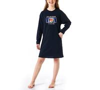 Schiesser Mädchen Nachthemd - 100% Organic Bio Baumwolle - Größe 140 bis 176, Nachtblau_179969, 140