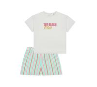 Schiesser Mädchen Schlafanzug kurz Beach Club pearl 100% Bio-Baumwolle Größe 164