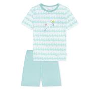 Schlafanzug kurz Wellen Delfin türkis - Kids Nightwear 104