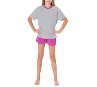 Schlafanzug kurz Streifen Zitrus fuchsia - Teens Nightwear 152