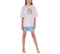 Schlafanzug kurz Regenbogen Surfer rosa - Teens Nightwear 164