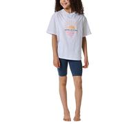 SCHIESSER Mädchen Schlafanzug Set - kurz, Teens, Baumwolle, Motiv Weiß/Dunkelblau 164