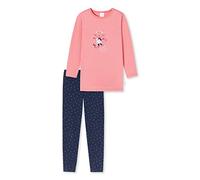Schiesser Mädchen Schlafanzug lang - Einhorn, Sterne, Dots, Waldmotive und Hexen - Organic Cotton Pyjamaset, Altrosa (rosa I), 104