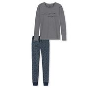Schiesser Mädchen Schlafanzug lang Zweiteiliger Schlafanzug, per Pack Grau (grau 200), 140 (Herstellergröße: 140)