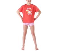 Schiesser Schlafanzug kurz Organic Cotton Blume rot - Nightwear für Mädchen 140